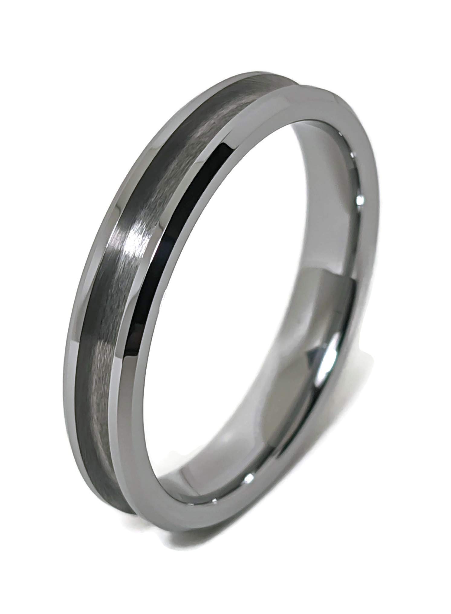 Noyau vierge en tungstène argenté 4 mm : fini les bagues artisanales qui se rayent