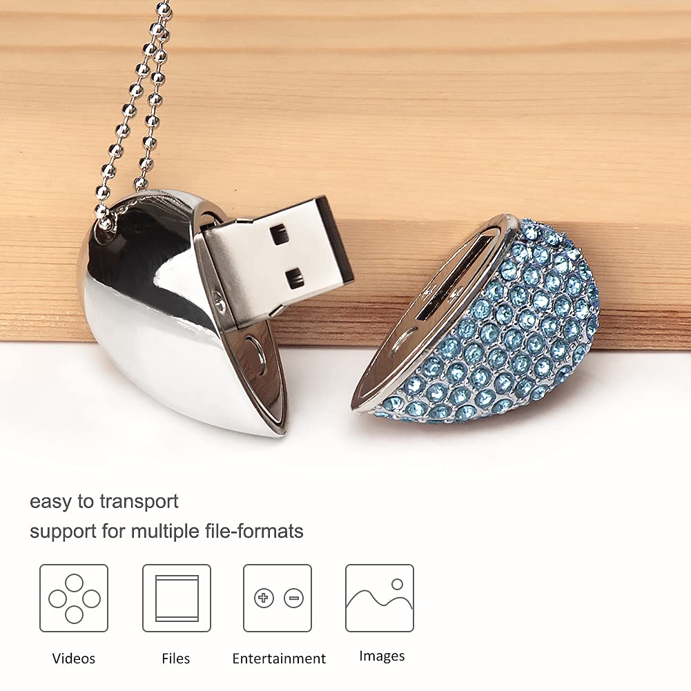 Clé USB 32Go LEIZHAN En Forme De Cœur-noix Avec Boîte – Design Original En Silicone, Cadeau Mignon Pour étudiants, Familles, Anniversaires, Noël