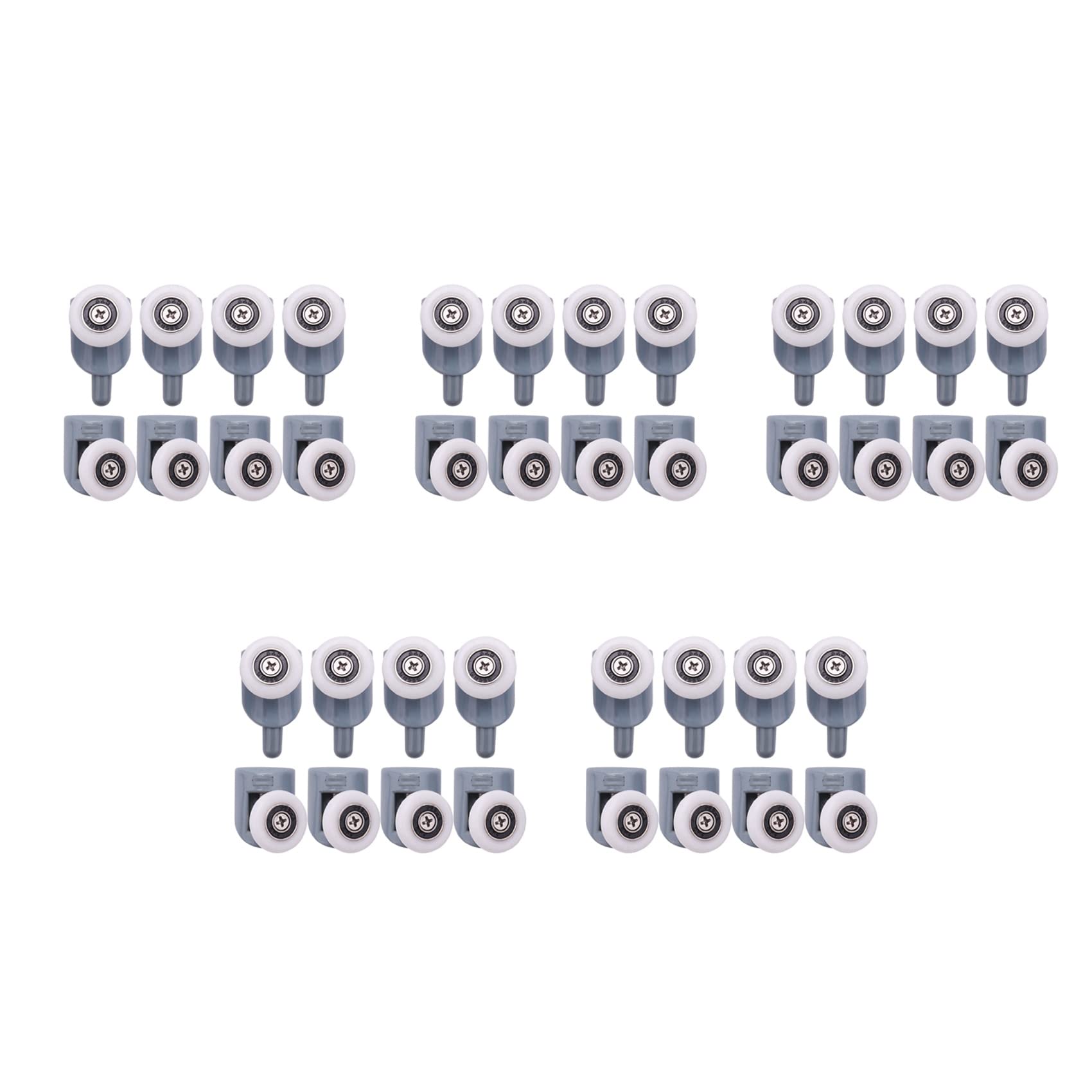Hndhbfgrt 40Pc Shower Door Castors Rolls Shower Door Rollers Sliding Door Roller Guide Shower Spare Parts (Single Wheel)