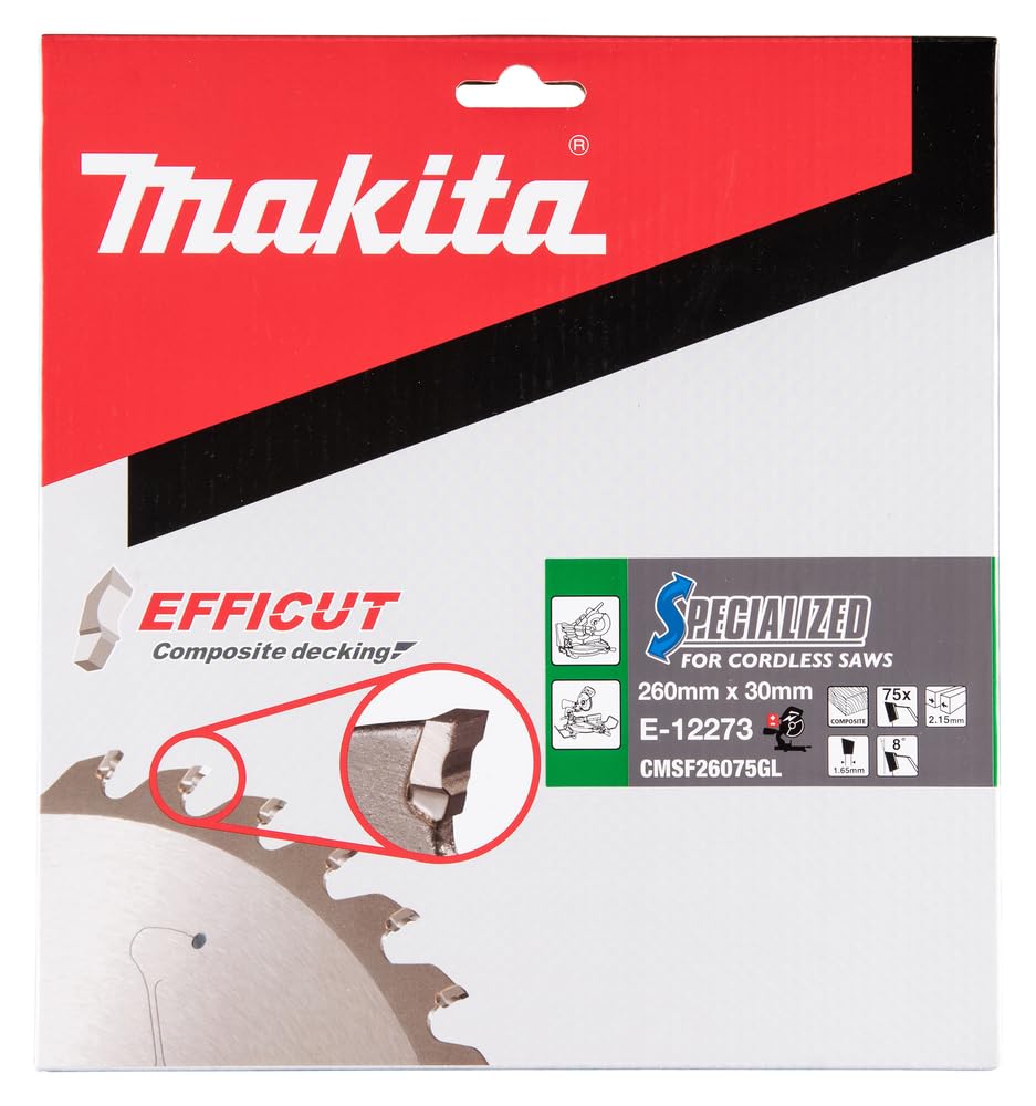 MAKITA disco de corte TCT 260 x 30 x 75T E-12273