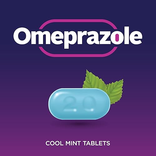 Miniatura 7 de GoodSense Omeprazol - Tabletas de liberación retardada de 20 mg, menta fresca, reductor de ácido, trata la acidez estomacal frecuente, 42 unidades