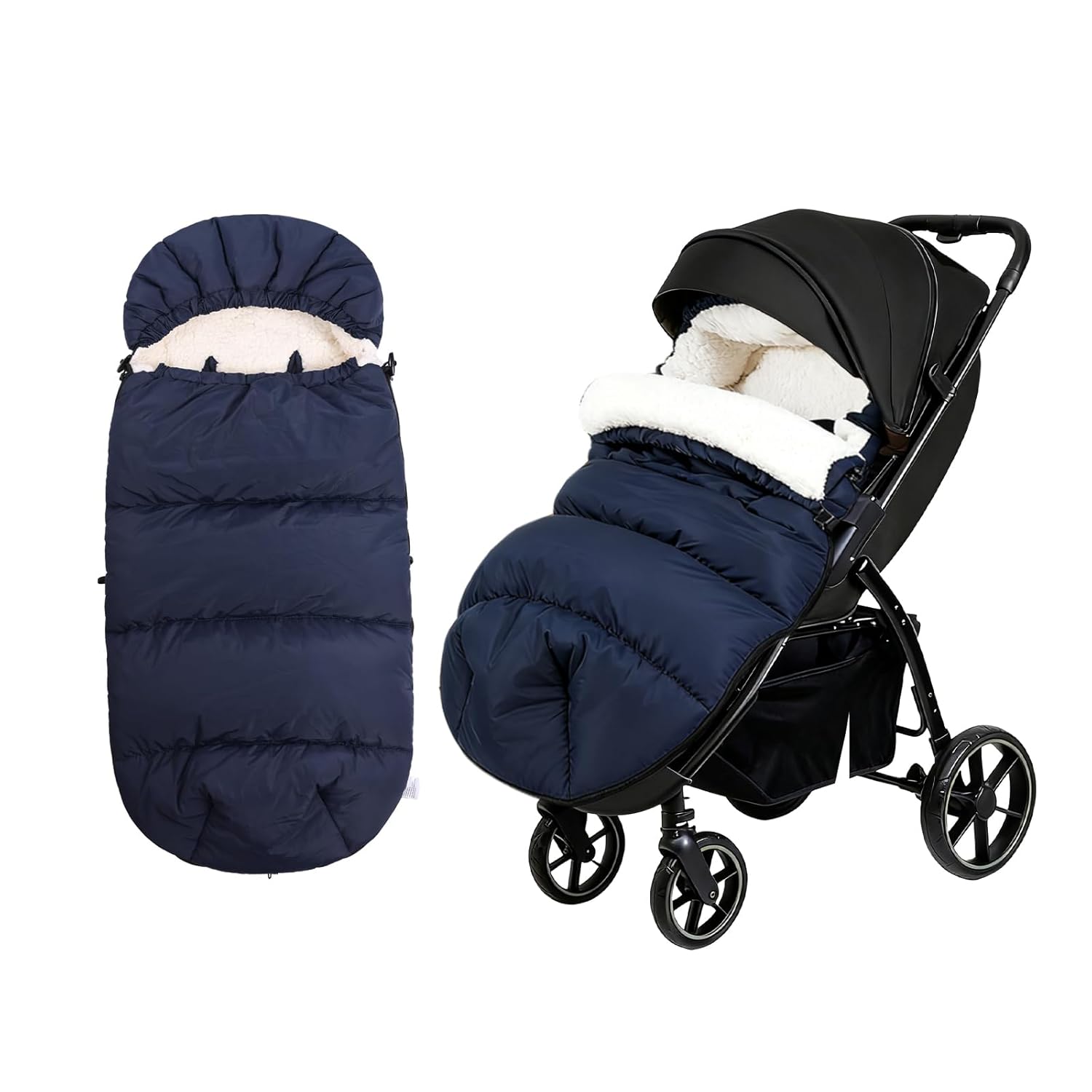 Waterproof &Thicken Universal Stroller Blanket for Babies,Toddler’s Stroller Sleeping Bag & Footmuff & Bunting & Cover for Autumn Winter (Blue) Waterproof &Thicken Universal Stroller Blanket for Babies,Toddler’s Stroller Sleeping Bag & Footmuff & Bunting & Cover for Autumn Winter (Blue)