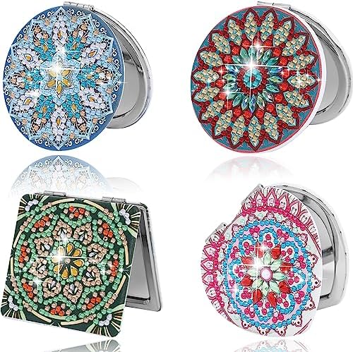 LHYQDM Pittura Diamante 5D Fai Da Te, 2 Pezzi Diamond Painting Kit Con Cornice, DIY Disegno Diamante Strumenti Da Disegno Mosaico Per Bambini Principianti Adulti (17x17cm