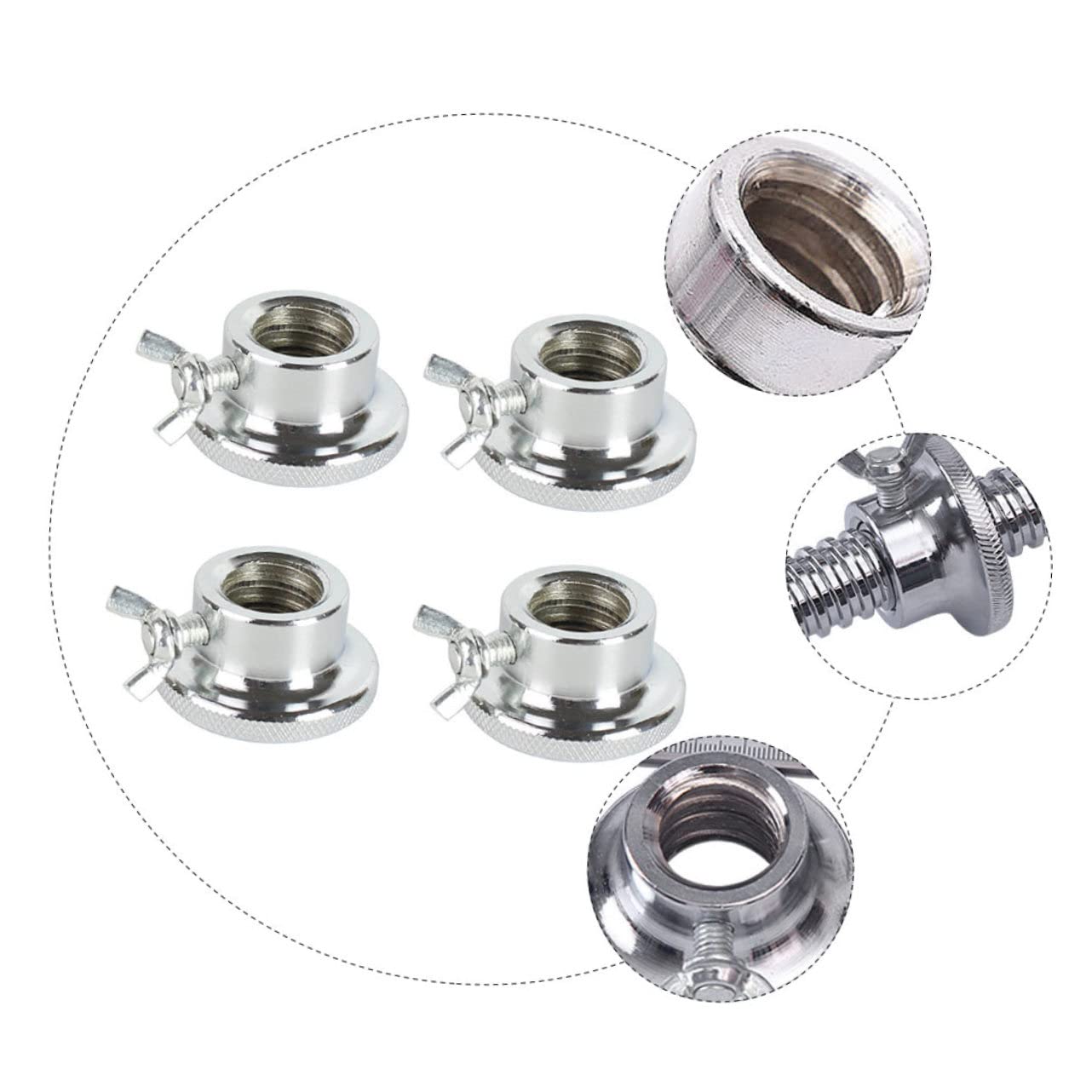Cabilock 4 Pack Barbell Lock Collars Dumbbell Nuts Collars for Barbells Anti-Slip Nut for Weight Lifting