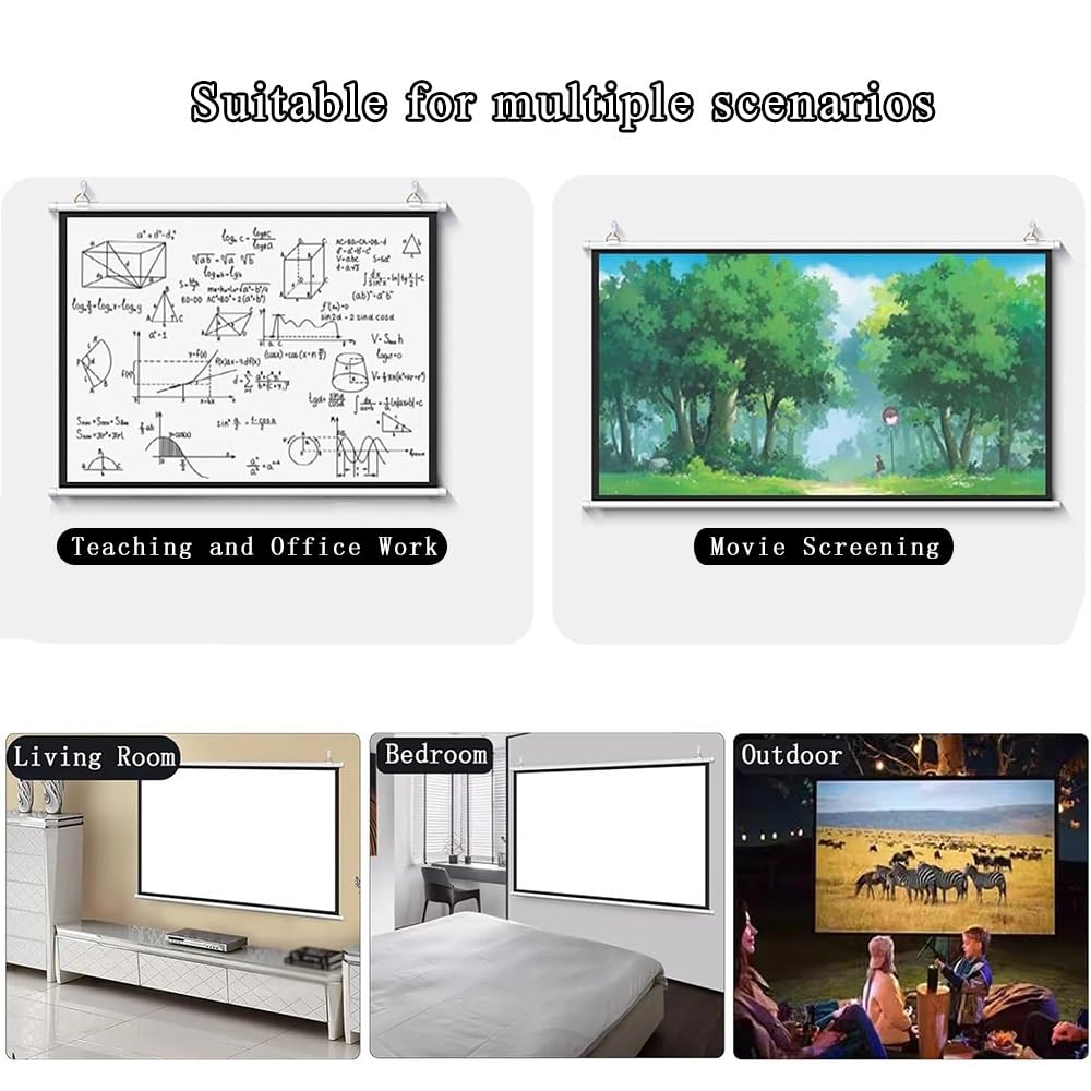 Schermo Per Proiezione Avvolgibile Manuale Schermo Per Proiettore Portatile