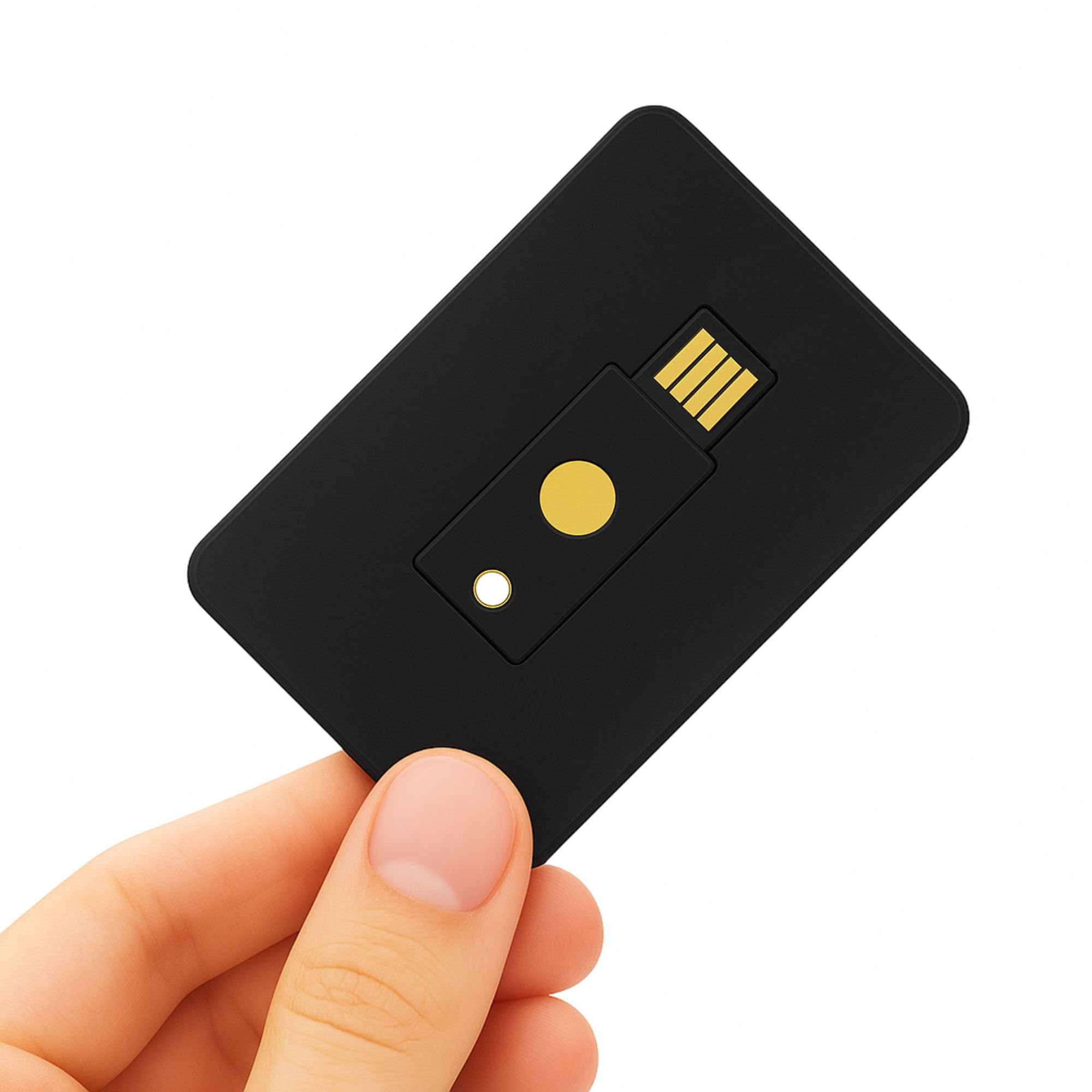 Stojak na karty do YubiKey 5 NFC i 5C NFC - Etui ochronne i uchwyt na karty z gniazdem zapobiegającym zgubieniu portfela, plecaka i etui na karty (klucz bezpieczeństwa nie wchodzi w zakres dostawy) (1