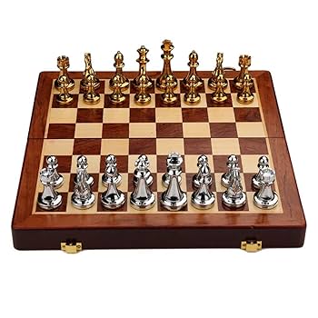 メタル　チェスボード　駒 Amazon | IWIS メタルチェス駒のみ ボードなし ユニークな