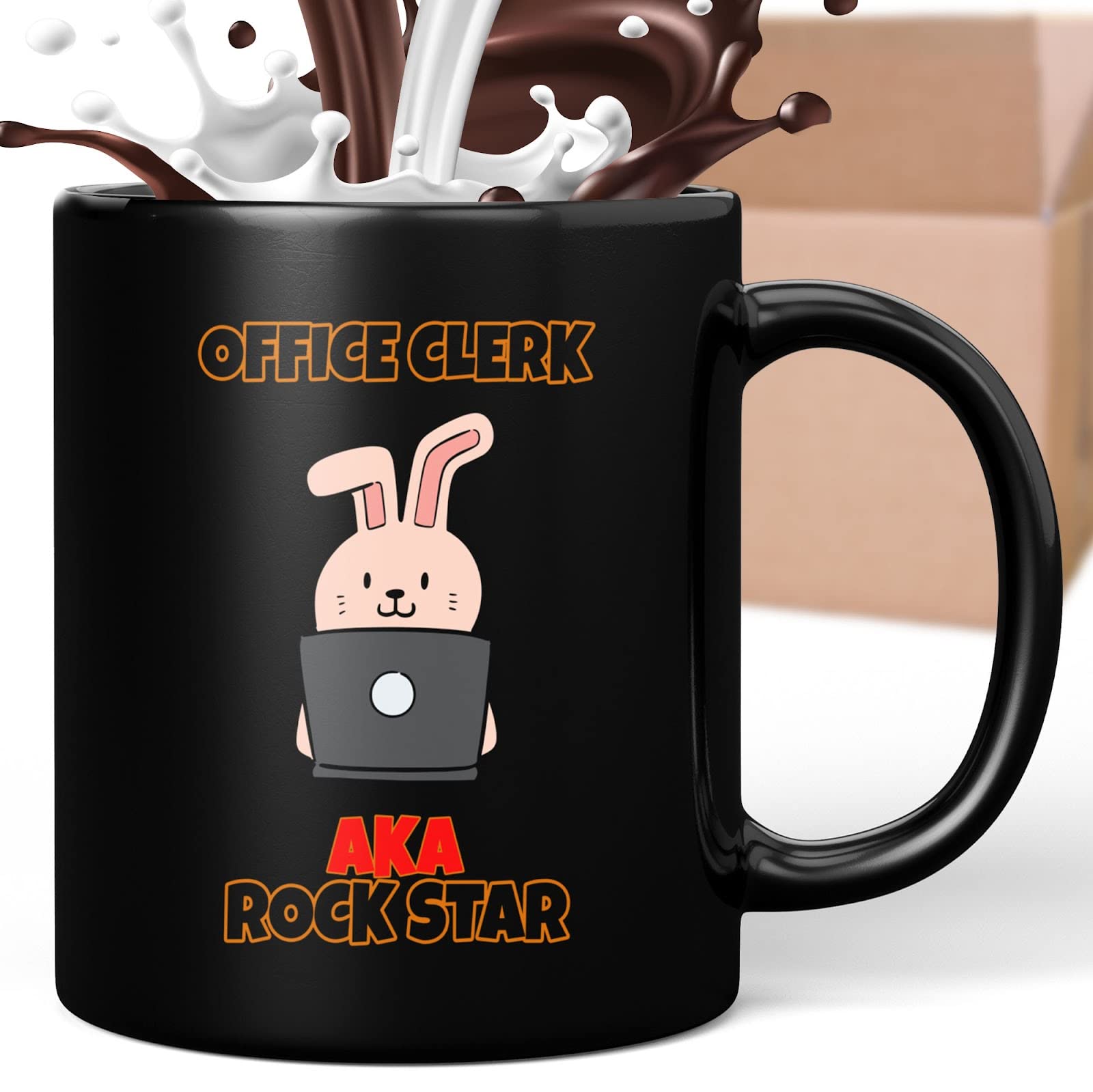 Novelty Gift Coffee Mug Clerk Star Cup Funny Gifts for, Family, Coworker, Father, Mother on Holidays, Year, Birthday Cup 457088