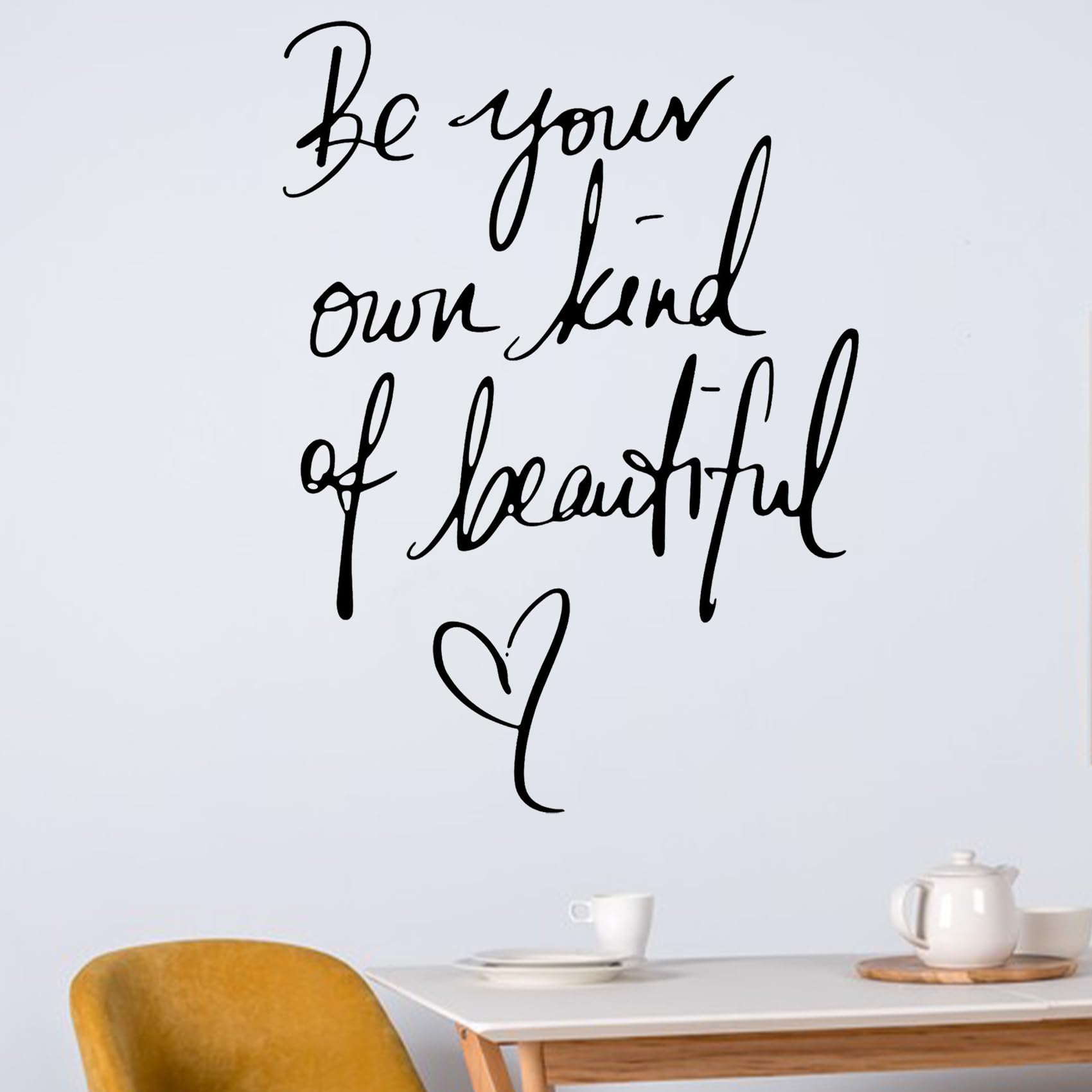 Inspirational Wall Quotes Stickers Be Your Own Kind of Beautiful Motivational Saying Home Decals Home Vinyl Decals Quote Decor for Office School Classroom Teen Dorm Room Wall Deca - Image 3