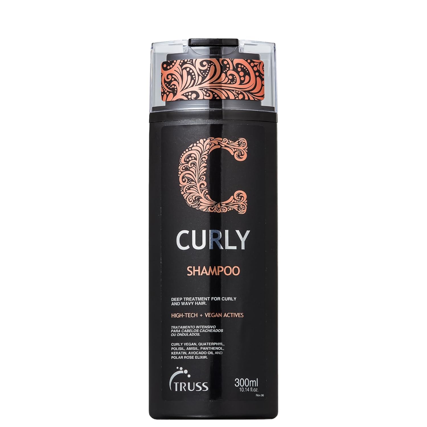 TRUSS Curly Hair Shampoo with Keratin & Avocado Oil, 10.14 fl oz