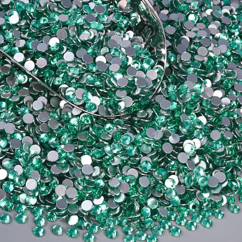 Image of 1440Pieces SS6 /1.9-2mm Flat Back Crystal Rhinestones Round Gems for Nail Art,Mint