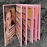Tavolozza professionale per trucco da 78 colori a libro, set multicolore con ombretti, illuminante, blush e labbra, collezione all in one portatile, per viaggi, con finiture glitter, opache e perle