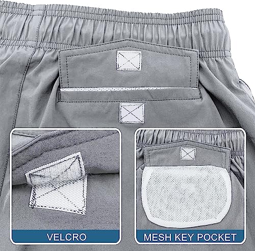 Image of HODOSPORTS Mens Swim Trunks 7 inch Quick-Dry Swim Shorts with Mesh Lining and Pockets