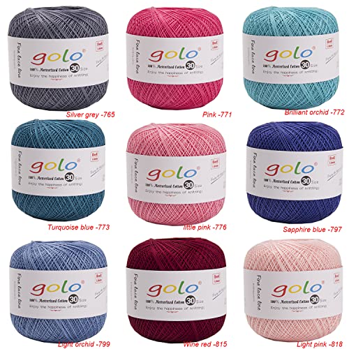 Image of golo Crochet Thread Size 30 Yarn for Hand Knitting Celery Green-647
