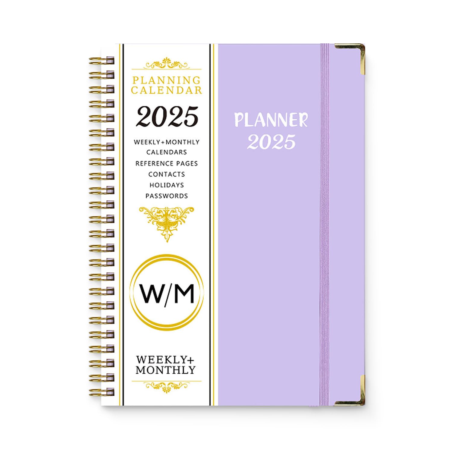 2PACKS 2025 Planner Weekly Monthly Planner Book Journal Notebook Dated Daily Calendar Planner Portable A4 Size Cover 142 Pages （A4,Pink)