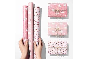 WOPARTY Pink Ballet Wrapping Paper