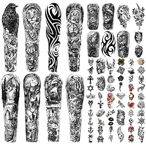 Tatuajes Temporales Metuu 46 Hojas Extra Grandes Impermeables Cover