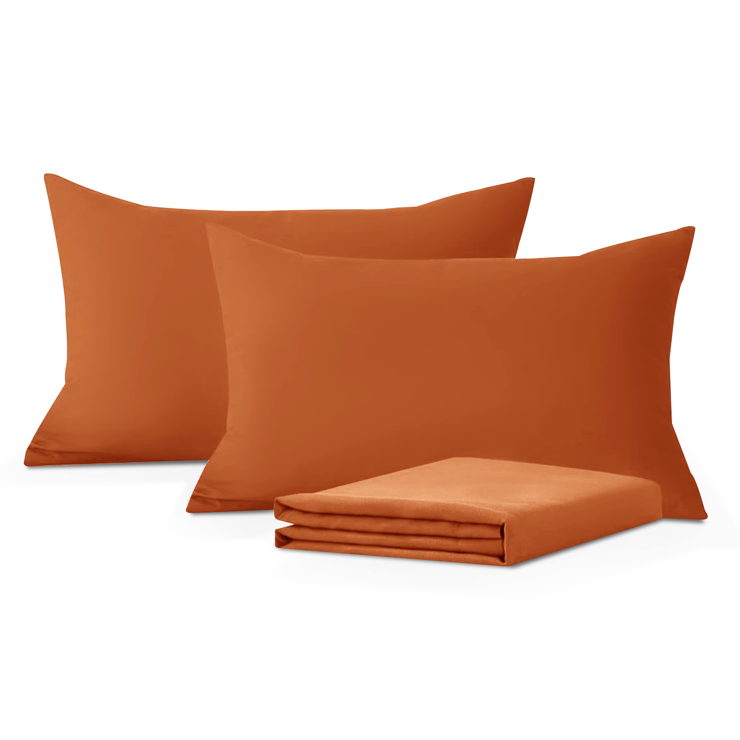 Hafaa 4 Pack Pillowcases – Easy Care Soft Brushed Microfiber Rust Pillow cases - Wrinkle, Fade, Stain Resistant with Envelope Closure Bed Pillow Covers Protectors, 50x75 cm — image 1