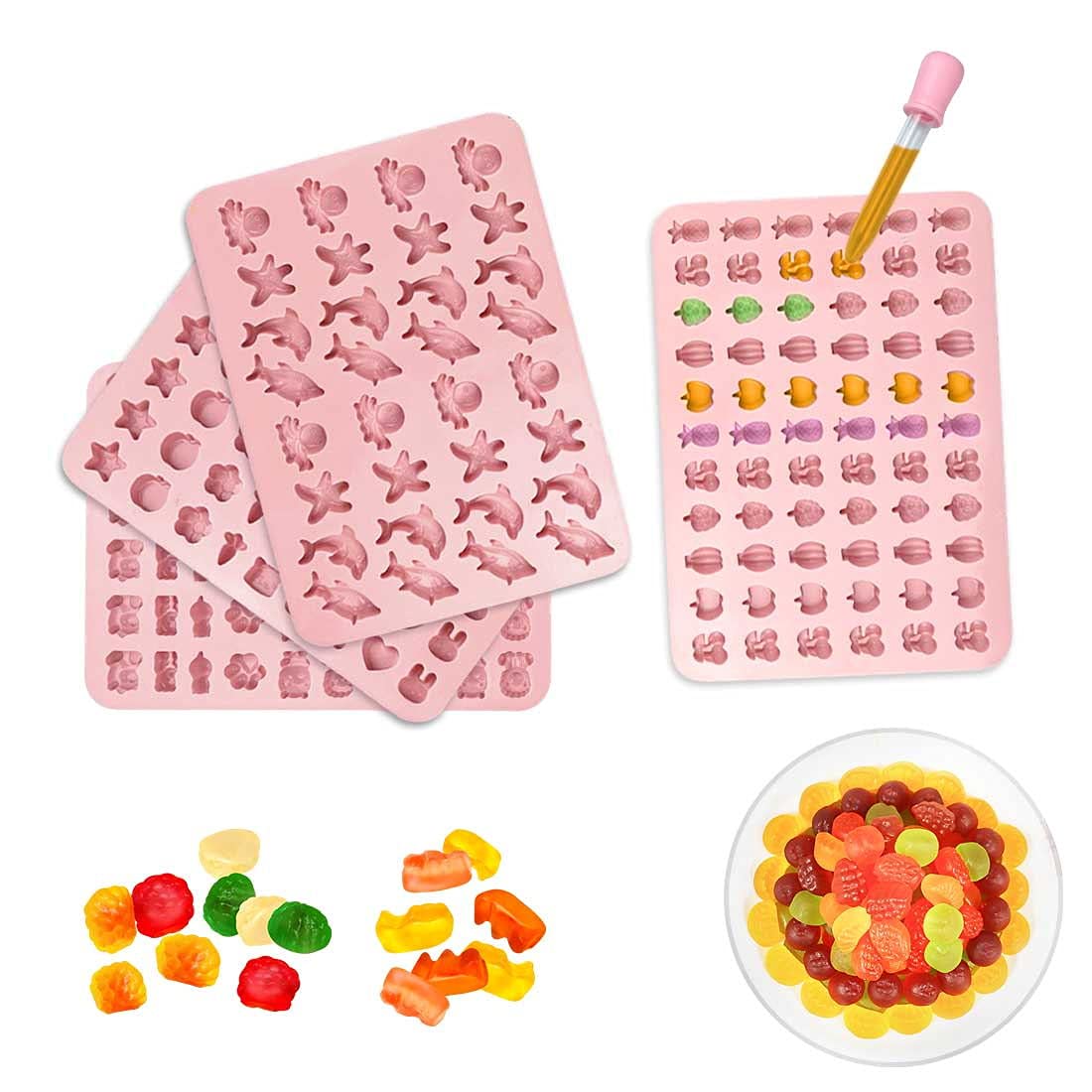 Lot 2 Moules Oursons VINEST Silicone - Pour Chocolat, Gelée, Bonbons