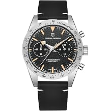 HaiQin Pagani Design Fashion Mens Chronograph Watches Japanese VK64 Quartz Movement Full Stainless Steel 100M Waterproof Wide Arrow Hands Luminous Retro Sport Analog Wistwatches