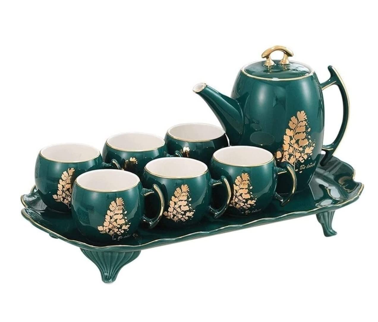 Zestaw Herbaty 8 Sztuk Zestaw Do Herbaty Kawy Nordic Ceramiczny Popołudniowej Dom Salon Z Tacą Dzbanek do Filiżanki