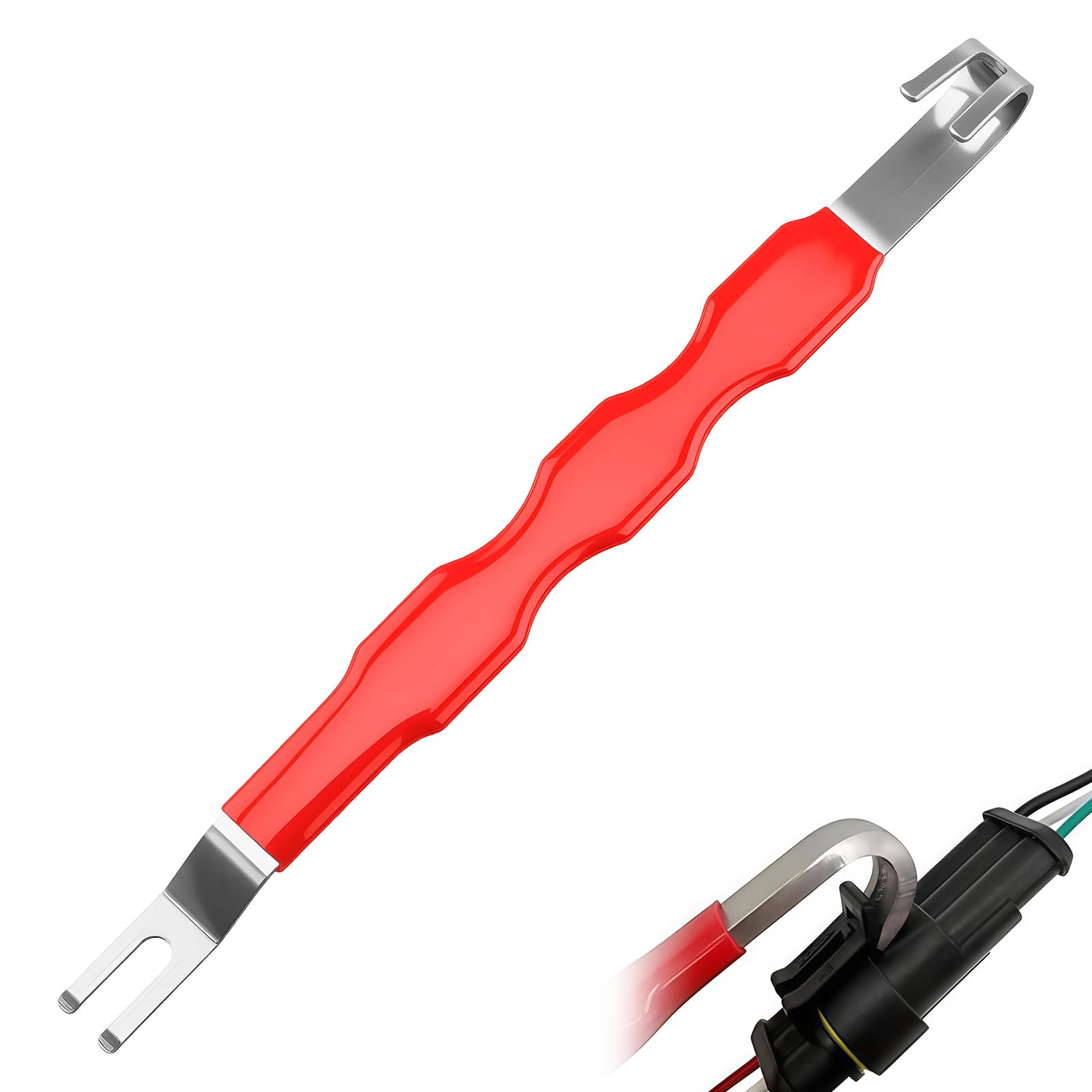 Herramienta para extraer conectores eléctricos automotrices, extractor de terminales universal de 170 mm para cableado automotriz, herramienta de separación para sistemas eléctricos de automóviles — view 6
