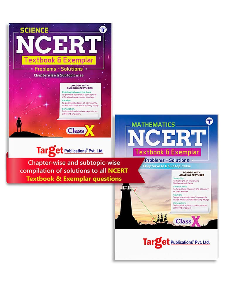 Class 10 Science & Maths NCERT Exemplar & Texbook | Class 10th Mathematics & Science Books for CBSE Exam | Include Problems & Solutions | Chapterwise, Subtopicwise Segregation | Pack of 2 Paperback – Picture Book, 30 December 2021