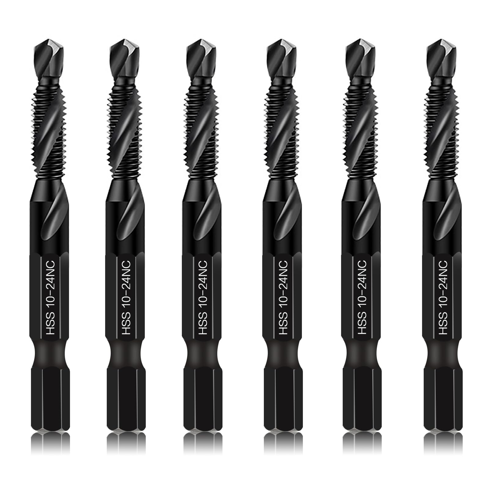 6-Piece Drill Tap Set - Drill & Tap Simultaneously -11