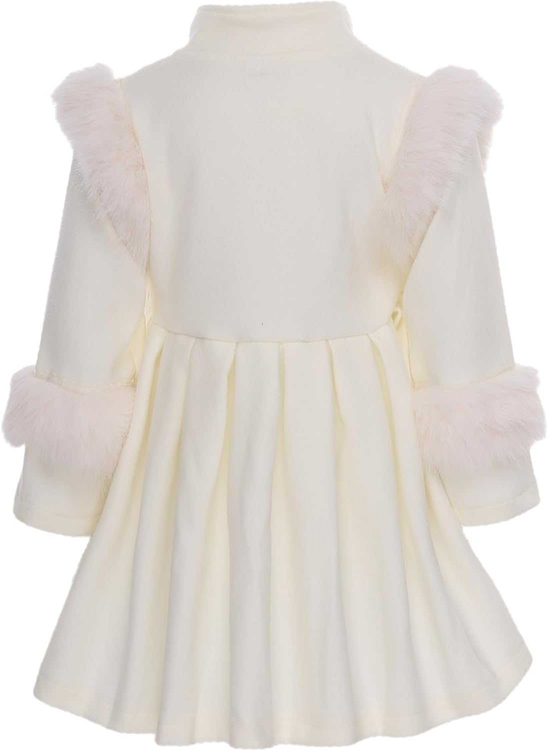 YiZYiF Kids Girls Faux Fur Dress Coat Kids Winter Warm Jacket Long Sleeve Button Wool Coat