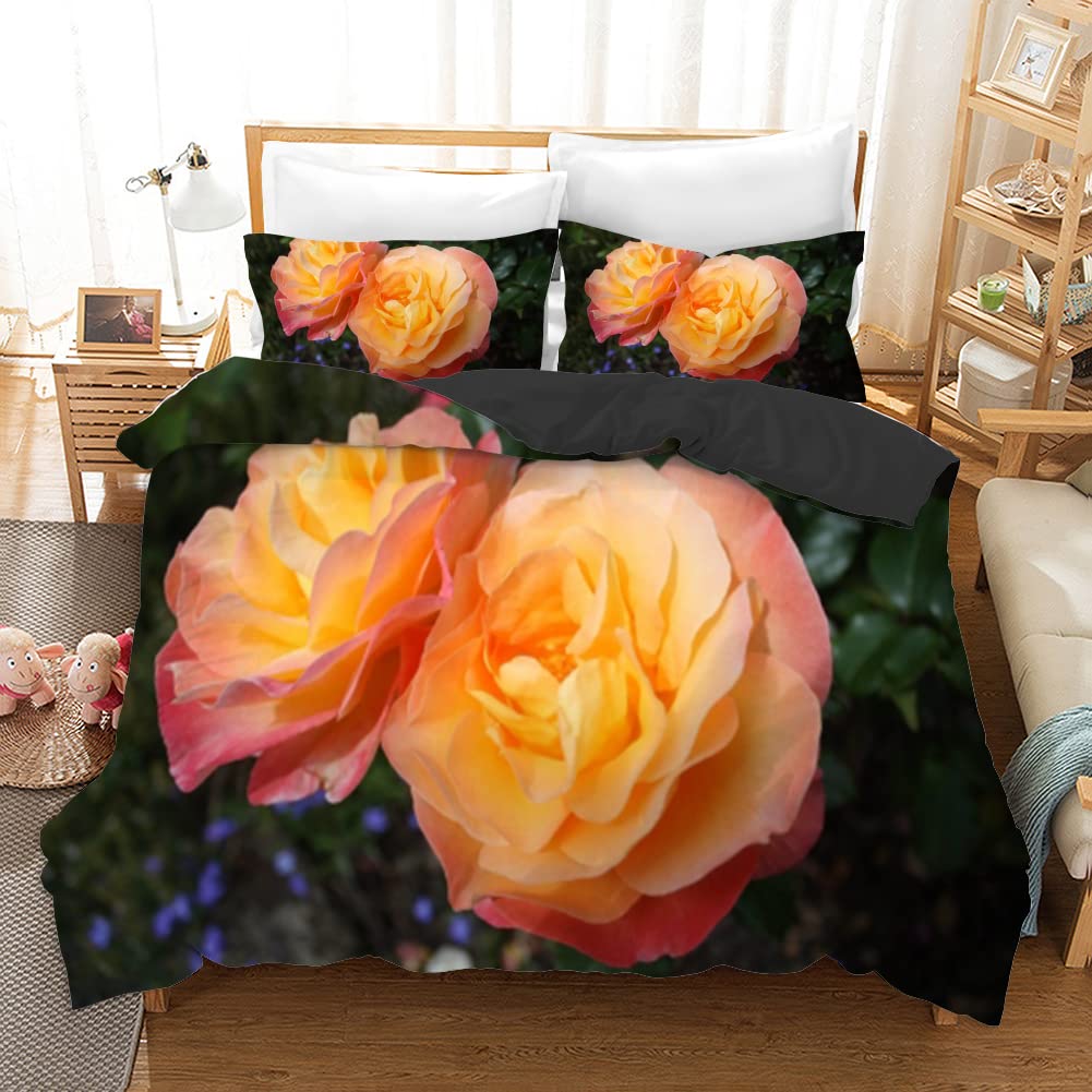 Housse de couette 220x240 rouge fleurie pour transformer l'ambiance de votre chambre adulte