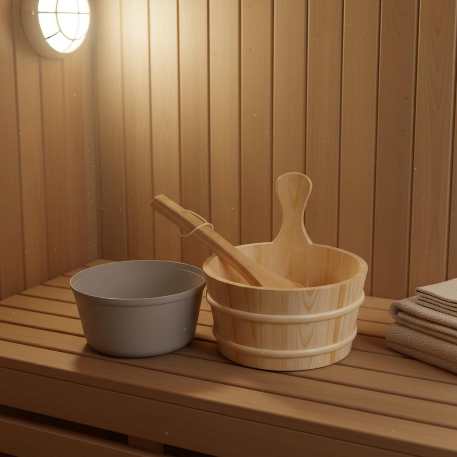 Sauna Bucket Luz para Baño de Lámpara para Sauna Aplique de Pared Plafón Resistente Carcasa Robusta y Cristal Antiimpacto Protección contra Humedad