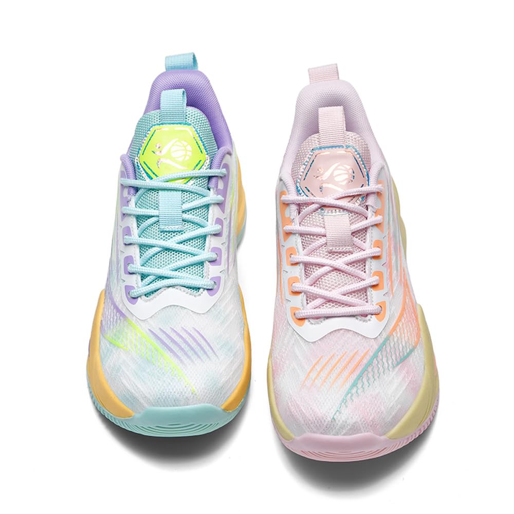 Basketballschuhe, Herren Sportschuhe, rutschfest, verschleißfest, atmungsaktiv (yuanyang897,37)