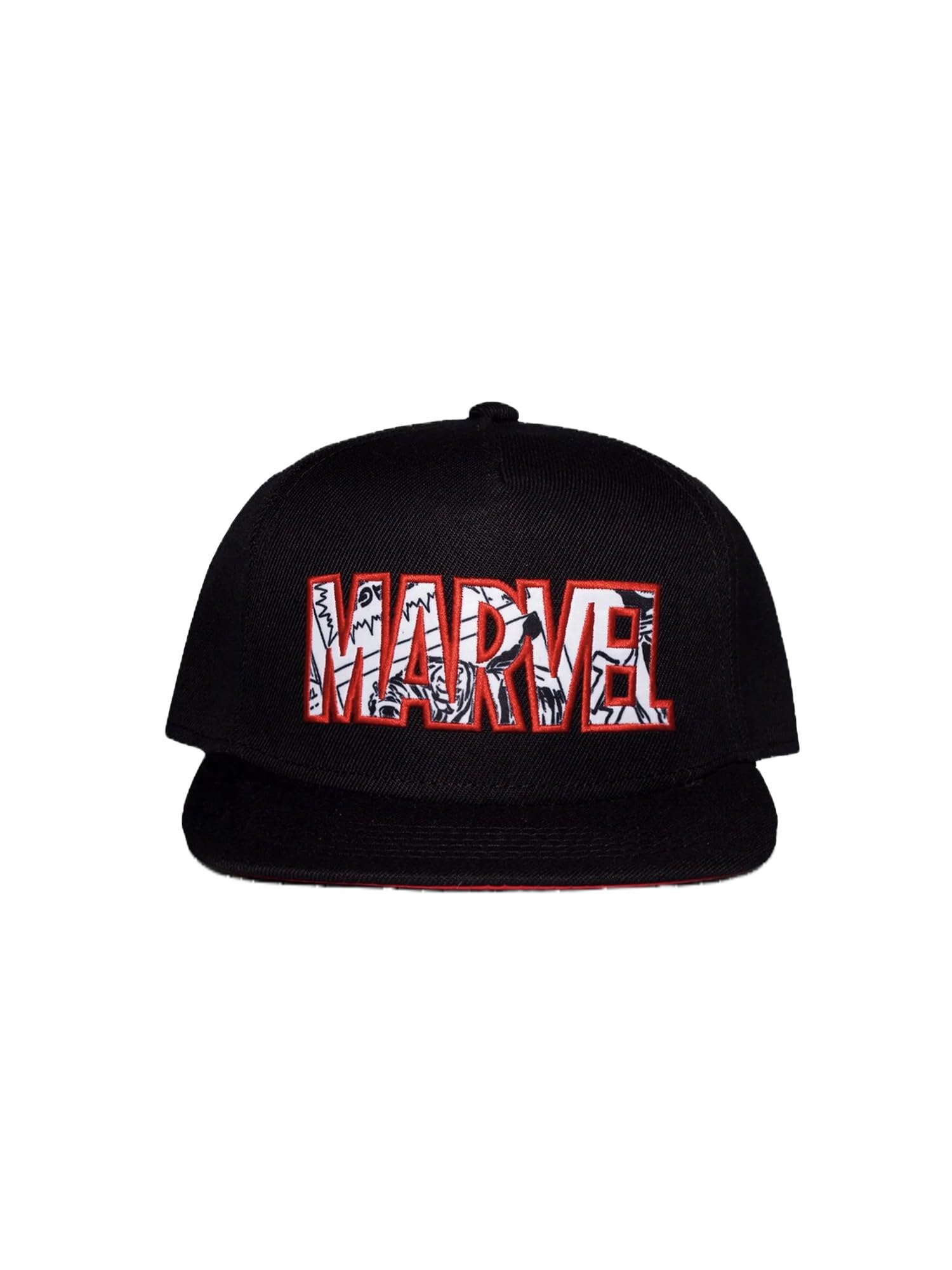 MARVEL COMICS ICONIC LOGO BLACK SNAPBACK BASEBALL CAP