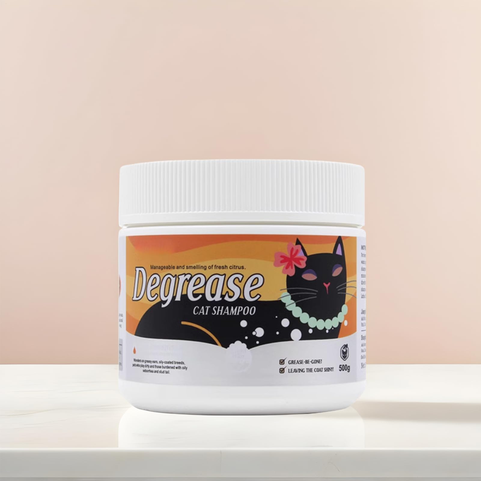 Gel de Baño Corporal para Gatos | Crema Desengrasante para Gatos | Champú Hidratante en Crema 500G para Rutina Diaria de Baño de Cola Higiene Oídos Aseo Mascotas