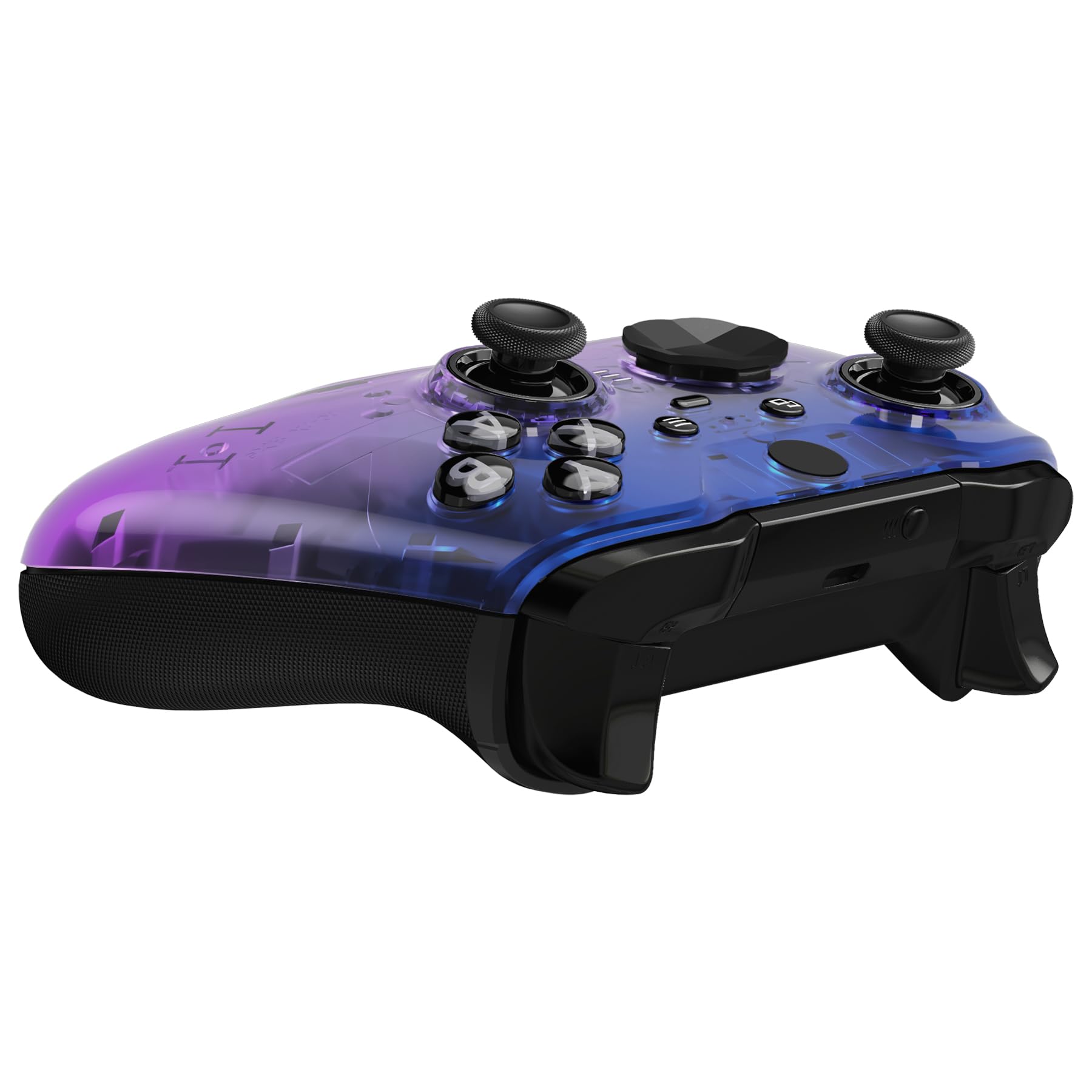 eXtremeRate Carcasa para Xbox One Elite Protectora Placa Frontal Reemplazo Kit Cubierta Shell Funda para Xbox One Elite Series 2 Modelo 1797 Mando-Incluye Anillos de Joysticks(Bluebell Gradiente) — view 9