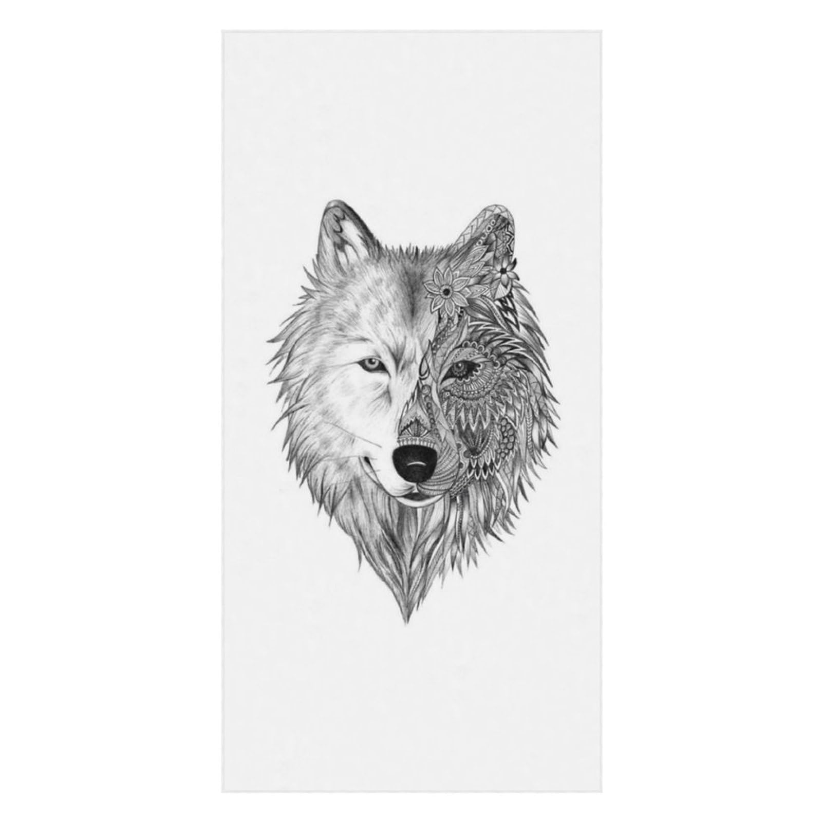 LWORZIIB Beach Towel, Gray Wolf Bath Towel, Pool Towel Great for Gym Swimming 80 X 160cm