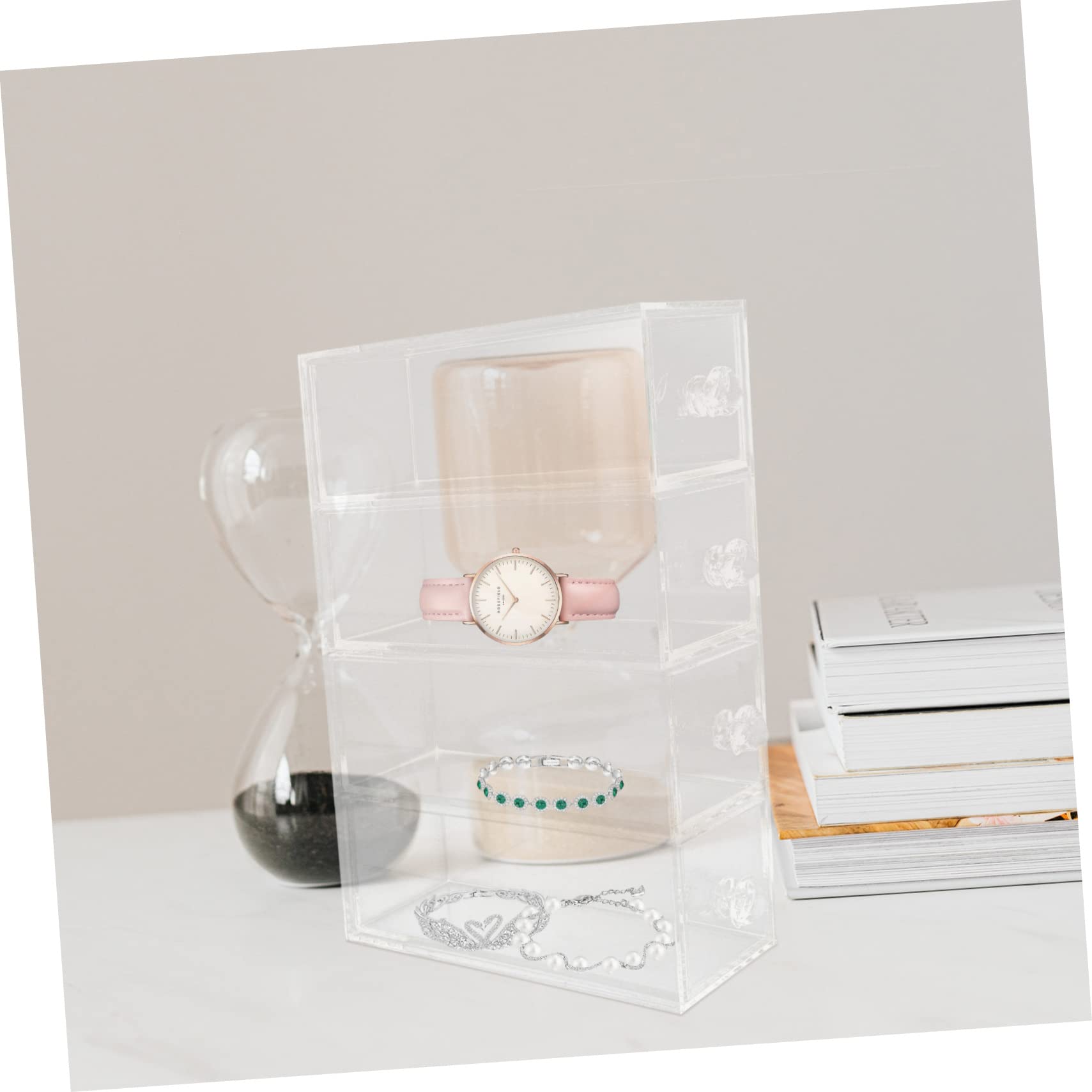 Organisateur en Acrylique Transparent à Tiroirs pour Bijoux et Cosmétiques