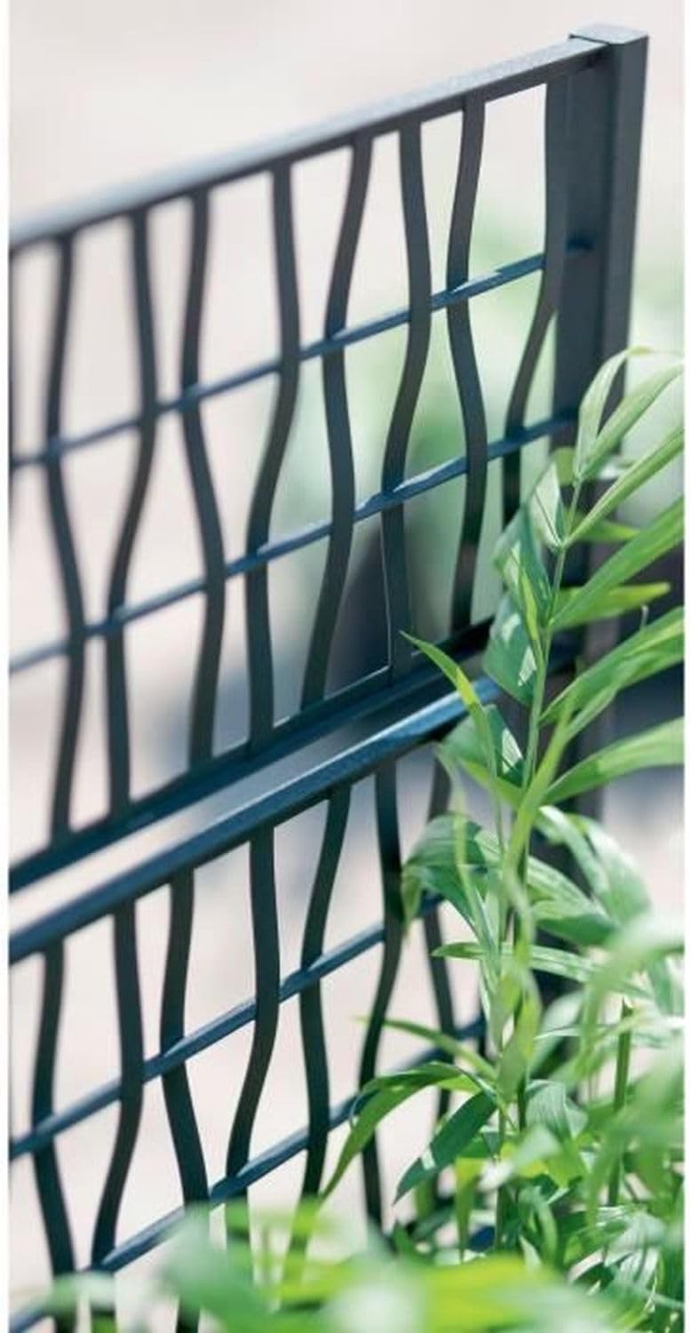 Fioriera con spalliera da Esterno Antracite Vaso Rettangolare cm 80XH140CM Arredo Giardino pizzeria ristorante locale