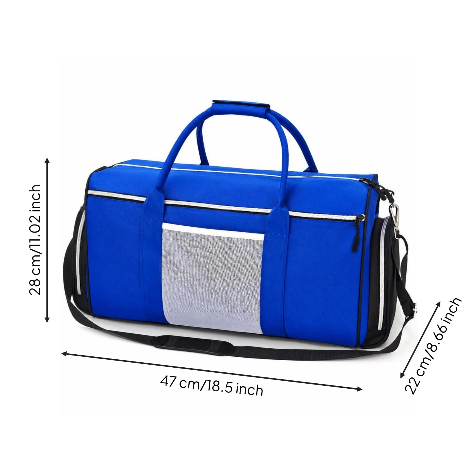Borsa con Tracolla Rimovibile Resistente, Color to 2, Color to 2, L | Grande Capacità, Multifunzionale, per fitness, Sportivi