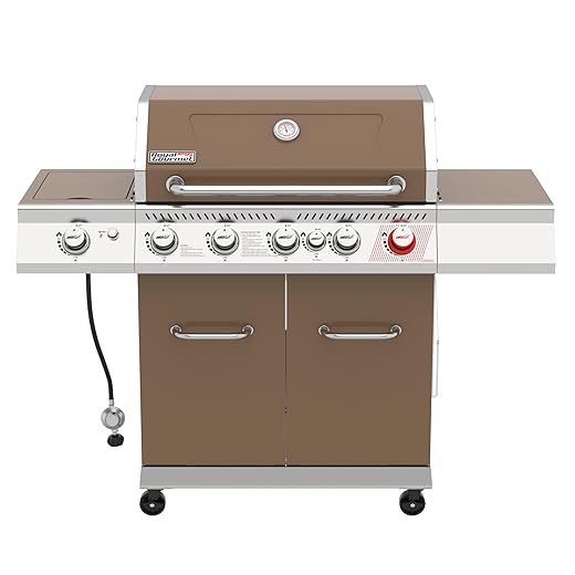 Royal Gourmet GA5403C 5-Burner BBQ Cabinet Style Propane Gas Grill with Rotisserie Kit, Sear Burner, Rear Burner and Side Burner, 74,000 BTU Patio Picnic Backyard, Outdoor Party, Coffee