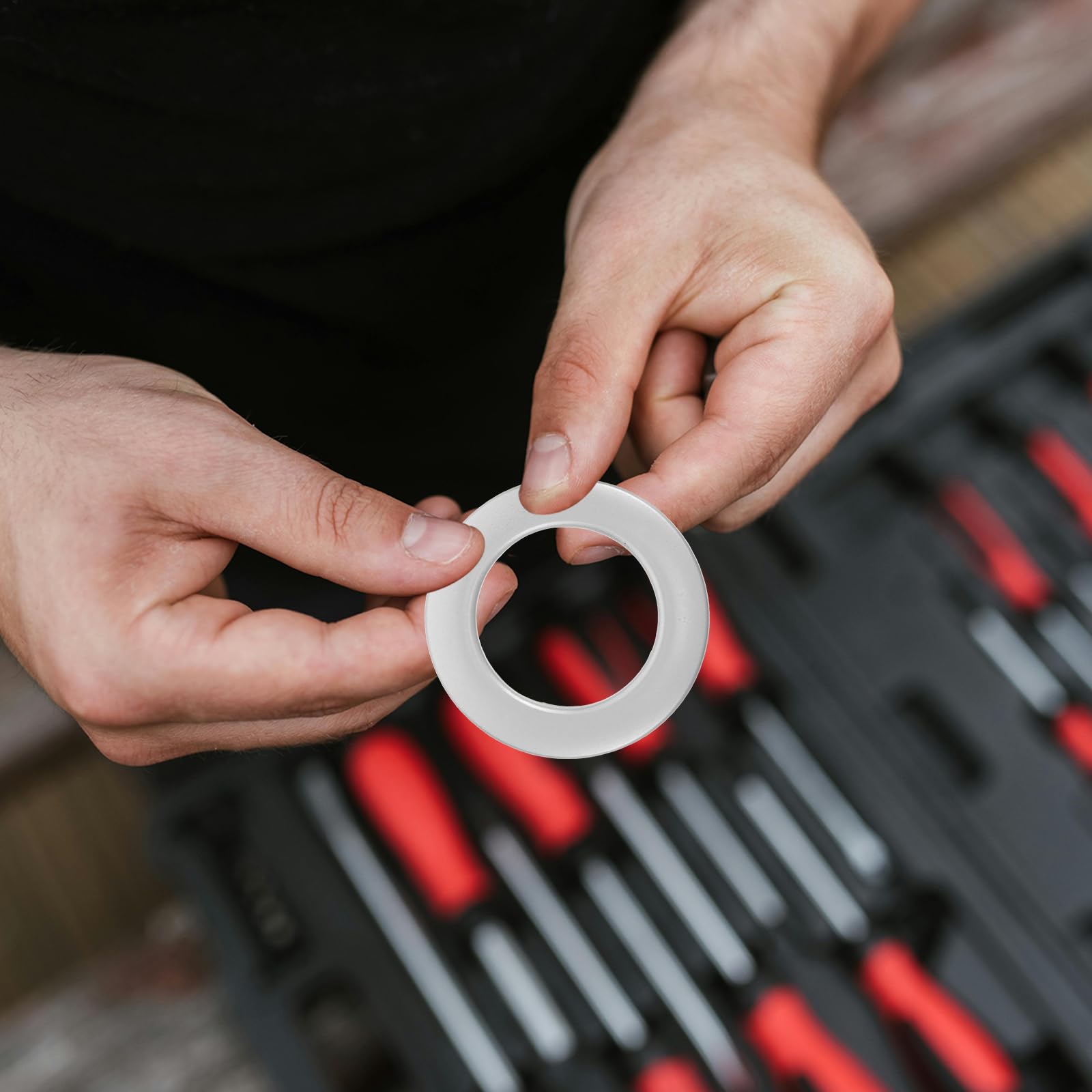 Set di Anelli per Tende in Plastica Argento con Punzonatrice Rotante, Anelli Rotondi Silenziosi per Tende da Bagno e Studio, Compatibilità Versatile