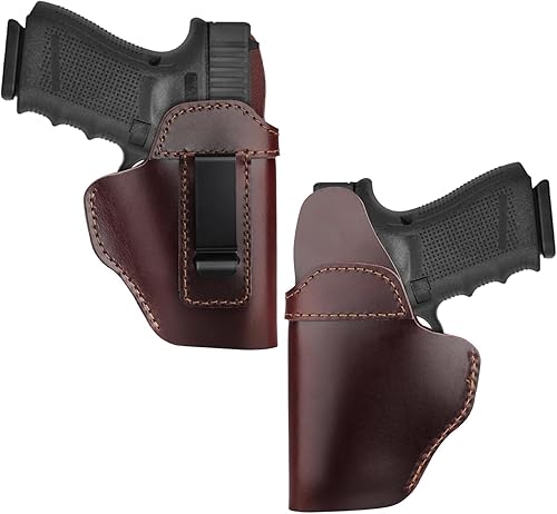 Funda de cuero para Sig P365 X Macro, IWB Carry Gun Holsters para Glock 19 43X 44 48Ruger 57Springfield Hellcat ProXDSTaurus G2C G3C GX4M & P 0.354