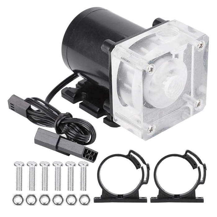 Buy ASHATA CPU Water Cooling Pump 600L/H Silent PC Water Cooling