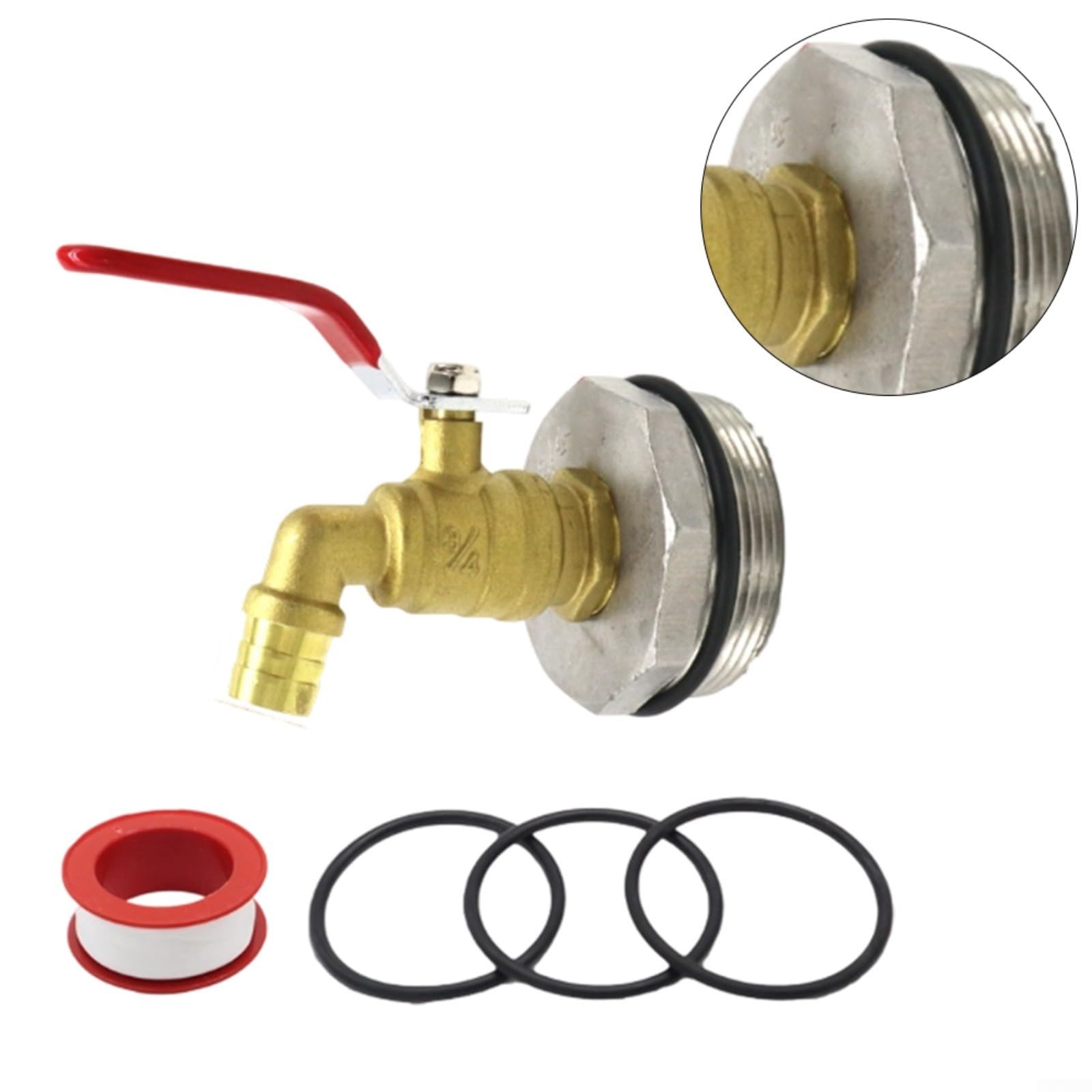 Trayne Robinet de distribution pour fûts d'huile de 200 L, construction en laiton, sortie de 15 mm de diamètre, design résistant aux fuites