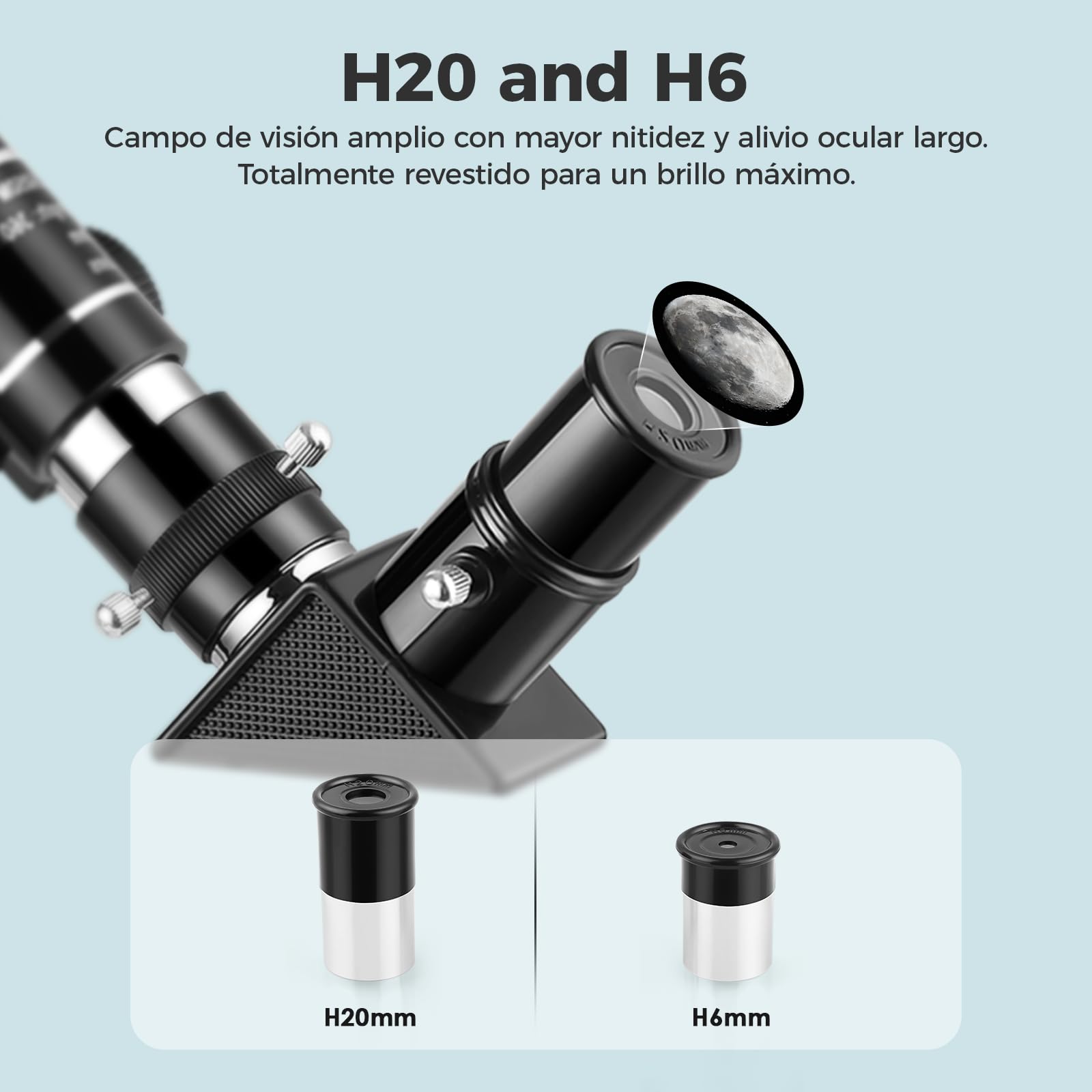 Cowiewie Telescopio para niños 50/360mm Partir de 6 años y Principiantes, Despertar el interés por la astronomía, Telescopio portátil con trípode
