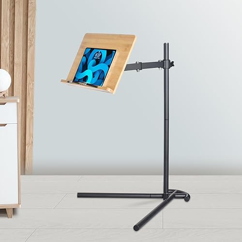 Miniatura 3 de wishacc Soporte para laptop para sofá, bandeja de computadora portátil de altura ajustable para leer en la cama, compatible con iPad Pro de 12.9