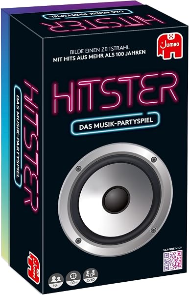 Das Hitster Original Kartenspiel mit Smartphone und Spotify-App für interaktiven Musik-Quiz-Spaß.