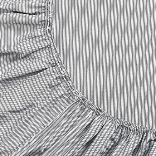Image of Tommy Hilfiger - Sheet Set, Cotton Percale Bedding with Matching Pillowcase, Crisp & Cool, Premium Quality Home Essentials (Highland Ticking Stripe Navy, Twin)