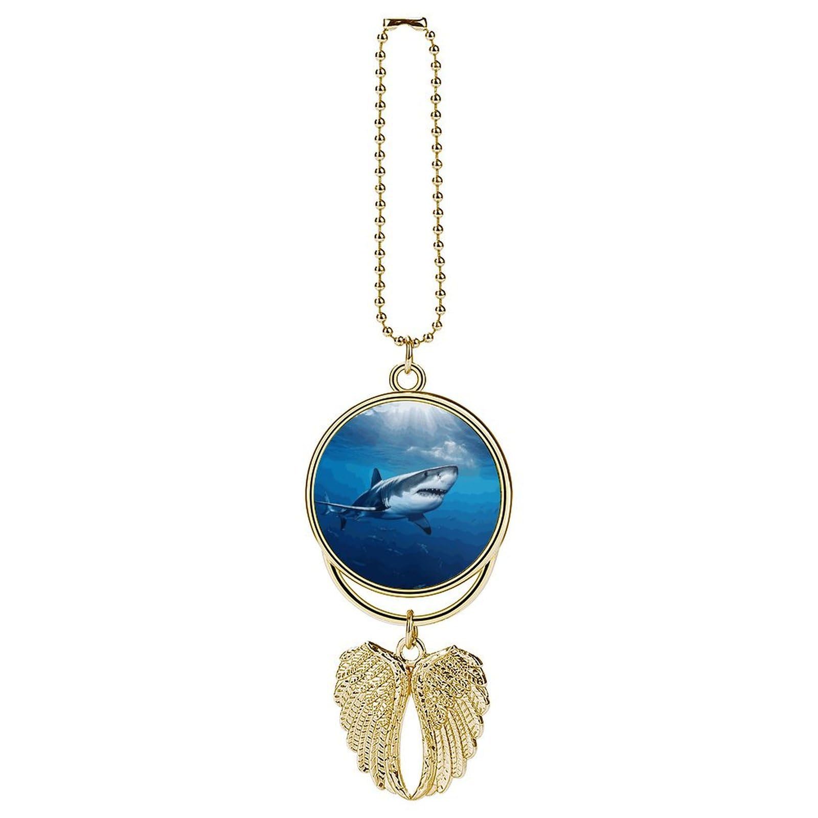 Ocean Sea Animal Shark Car Pendant Hanging Swing Auto Rear View Mirror Hanging Car Rear View Mirror Charm Truck Hanger Ornament Charm for Car Rear View Mirrors Accessories