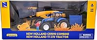 Vista 6 de New Ray Holland Cr9090 Cargo Jig + New Hollan Trailer Tractor 1/32° 05765 Verde